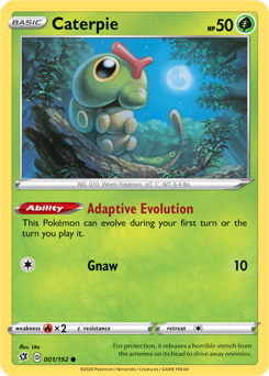Caterpie - Rebel Clash 001/192 Pokémon card