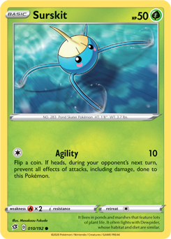 Surskit - Rebel Clash 010/192 Pokémon card
