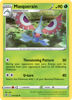 Masquerain - Rebel Clash 011/192 Pokémon card