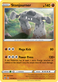 Stonjourner - Rebel Clash 111/192 Pokémon card