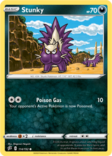 Stunky - Rebel Clash 114/192 Pokémon card