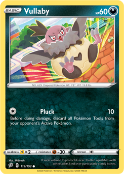 Vullaby - Rebel Clash 119/192 Pokémon card