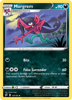 Morgrem - Rebel Clash 124/192 Pokémon card