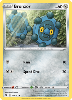 Bronzor - Rebel Clash 129/192 Pokémon card