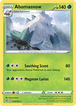 Abomasnow - Rebel Clash 013/192 Pokémon card