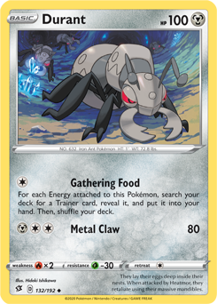 Durant - Rebel Clash 132/192 Pokémon card