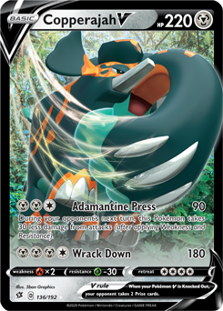 Copperajah V - Rebel Clash 136/192 Pokémon card
