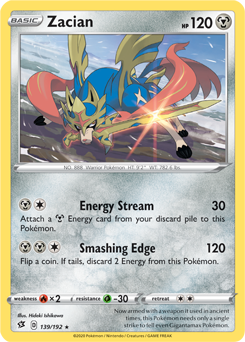 Zacian - Rebel Clash 139/192 Pokémon card