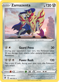 Zamazenta - Rebel Clash 140/192 Pokémon card