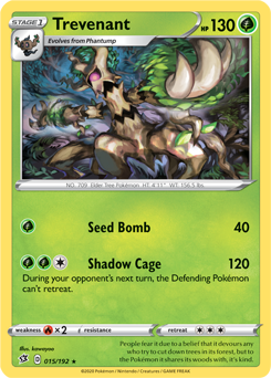 Trevenant - Rebel Clash 015/192 Pokémon card