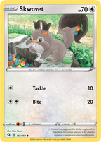 Skwovet - Rebel Clash 151/192 Pokémon card