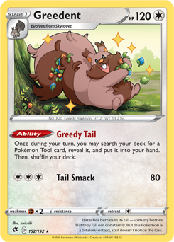 Greedent - Rebel Clash 152/192 Pokémon card