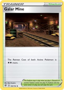 Galar Mine - Rebel Clash 160/192 Pokémon card