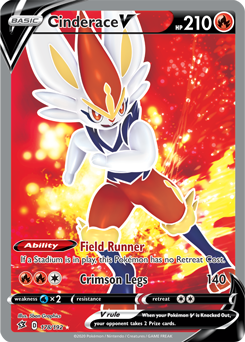 Cinderace V - Rebel Clash 178/192 Pokémon card