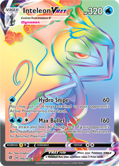 Inteleon VMAX - Rebel Clash 195/192 Pokémon card