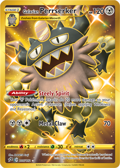 Galarian Perrserker - Rebel Clash 205/192 Pokémon card