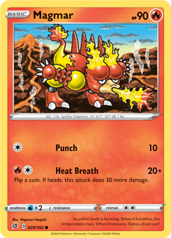 Magmar - Rebel Clash 029/192 Pokémon card