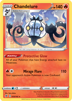 Chandelure - Rebel Clash 033/192 Pokémon card