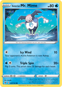 Galarian Mr. Mime - Rebel Clash 037/192 Pokémon card