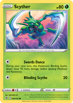 Scyther - Rebel Clash 004/192 Pokémon card