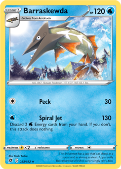 Barraskewda - Rebel Clash 053/192 Pokémon card