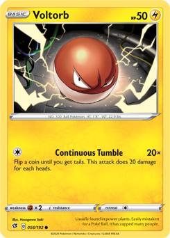 Voltorb - Rebel Clash 056/192 Pokémon card