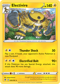 Electivire - Rebel Clash 059/192 Pokémon card