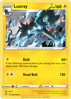 Luxray - Rebel Clash 062/192 Pokémon card