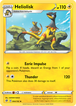 Heliolisk - Rebel Clash 064/192 Pokémon card