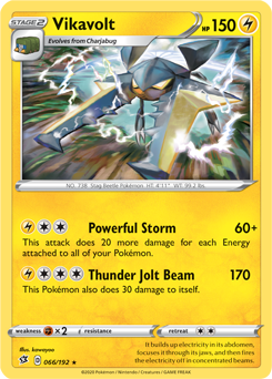 Vikavolt - Rebel Clash 066/192 Pokémon card