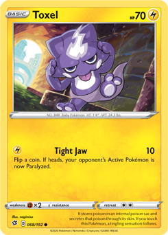 Toxel - Rebel Clash 068/192 Pokémon card