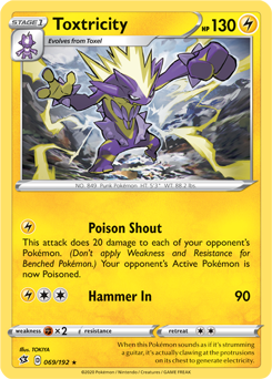 Toxtricity - Rebel Clash 069/192 Pokémon card