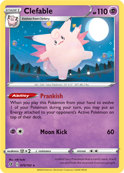 Clefable - Rebel Clash 075/192 Pokémon card
