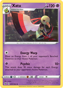 Xatu - Rebel Clash 077/192 Pokémon card