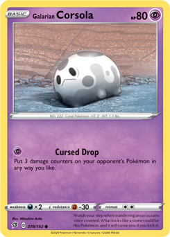 Galarian Corsola - Rebel Clash 078/192 Pokémon card
