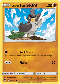 Galarian Farfetch'd - Rebel Clash 094/192 Pokémon card