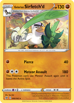 Galarian Sirfetch'd - Rebel Clash 095/192 Pokémon card
