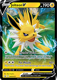 Jolteon V promo card – Pokémon TCG foil card included in Evolutions box