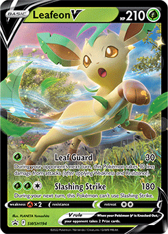 Leafeon V promo card – included in sealed Eevee Evolutions Premium Collection