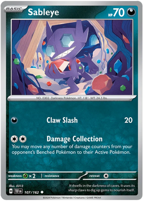 Sableye Temporal Forces Pokemon Single 107/162