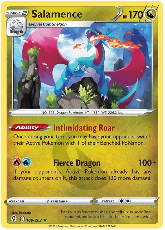 Salamence 109/203 - Pokemon TCG Evolving Skies card
