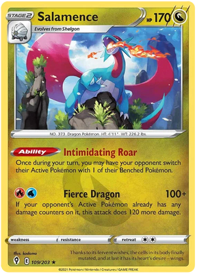 Salamence 109/203 - Pokemon TCG Evolving Skies card
