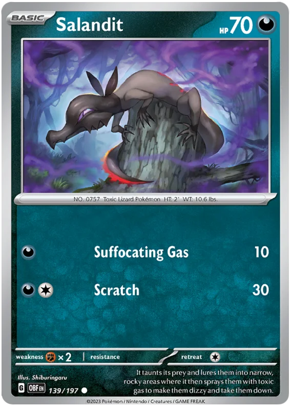 Salandit Obsidian Flames Single Pokemon Card