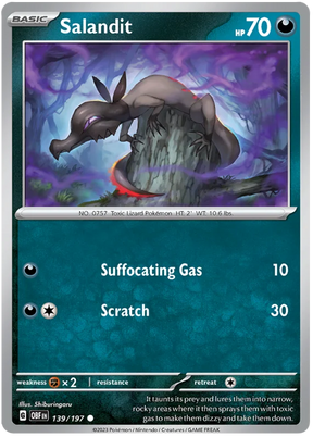 Salandit Obsidian Flames Single Pokemon Card