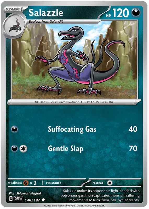 Salazzle Obsidian Flames Single Pokemon Card