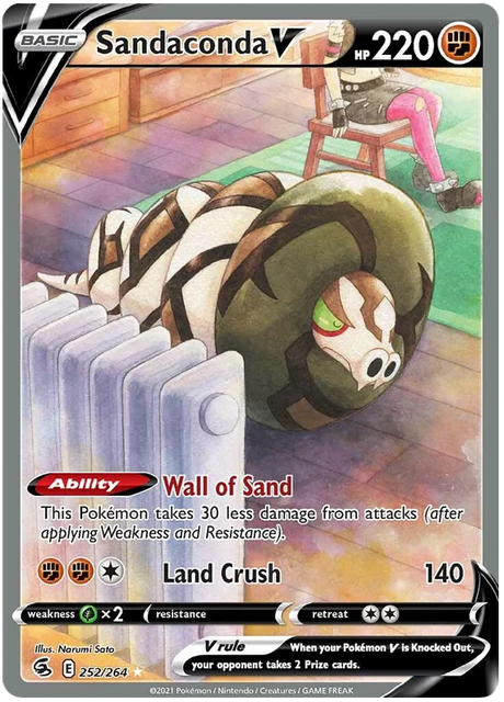 Sandaconda V Fusion Strike Pokemon Card Singles 252/264