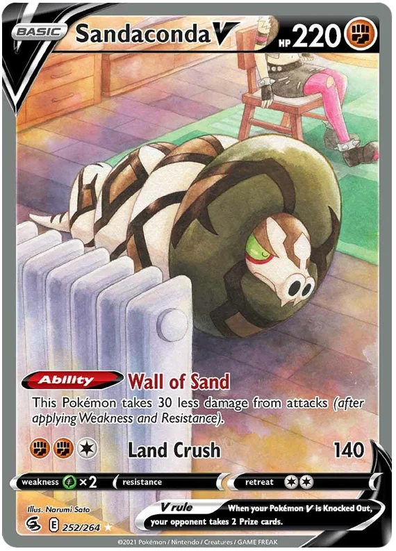 Sandaconda V Fusion Strike Pokemon Card Singles 252/264
