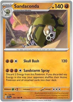 Sandaconda Scarlet & Violet Base Set Pokemon Card Single