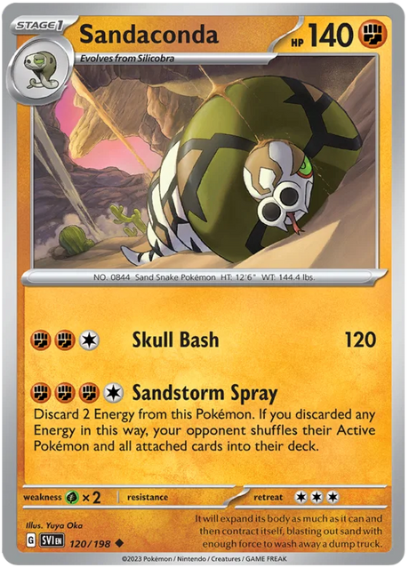 Sandaconda Scarlet & Violet Base Set Pokemon Card Single