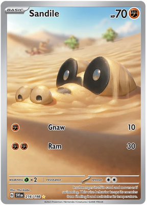 Sandile Illustration Rare Scarlet & Violet Base Set Pokemon Card Single